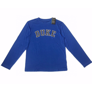 NCAA 蓝魔杜克大学DUKE男篮球训练运动速干投篮服圆领宽松T恤长袖