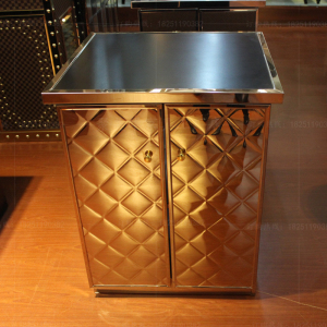 ktv点歌柜 功放柜高端会所音响柜 简约式玫瑰金点歌机包厢柜子