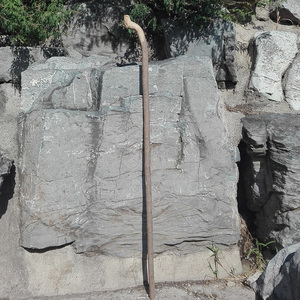 荆条木棍带皮原木拐杖龙头拐棍防滑实木手杖户外登山杖