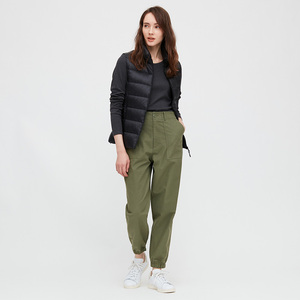 优衣库 女装 束脚裤 429205 uniqlo,深橄榄色