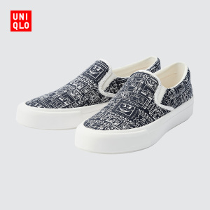 优衣库ut 男装/女装keith haring帆布休闲鞋(懒人鞋) 451108