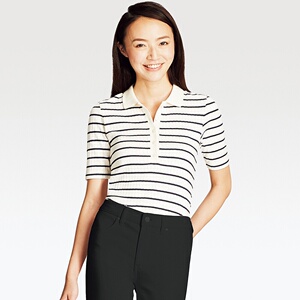 优衣库条纹polo衫