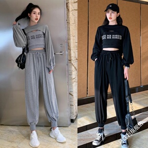 闺蜜装套装二人姐妹装裤子两人初中生秋季霸气秋装女韩版学生衣服