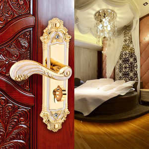 欧式室内门锁力霸可配磁力锁体琥珀高档卧室静音锁锁具