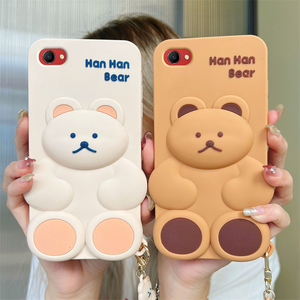 oppoa72手机壳r11s卡通r15防摔个性a92s可爱立体小熊a77/a3软硅胶a53