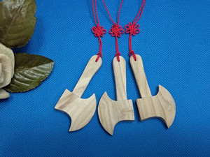 桃木斧子桃福桃木挂件原木原色纯桃木纯手工驱邪压惊