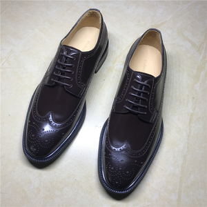 费雷 开边珠漆皮头层牛皮 舒适透气 耐磨橡胶底 商务正装男鞋