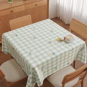 方桌桌布防水防油防烫免洗ins风正方形桌布家用北欧小清新餐桌布