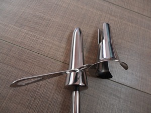 喇叭式多功能肛门镜开口型肛肠科器械医疗用具不锈钢牵开器窥肛镜