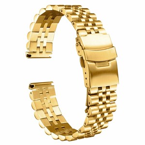 手表链男精钢金色