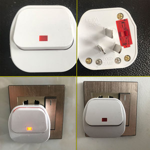 嘉和10a带开关插头国标三扁带指示灯保险丝插苏空调gw7102大插脚