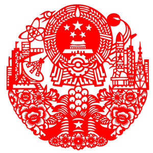 g213爱国文化墙背景墙七一宣纸剪纸建党节学校墙贴画刻纸刻画成品