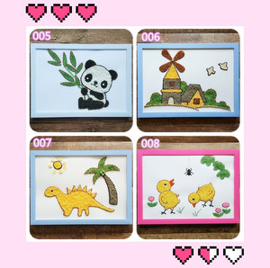 五谷杂粮豆子画实木相框幼儿园手工创意粘贴材料包宝贝拼图早教课