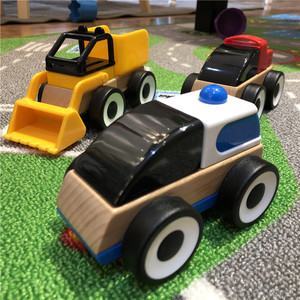 ikea宜家国内代购利乐宝儿童玩具车小汽车挖机多色3件套