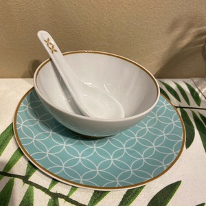 ikea宜家 餐具12件套长石瓷 碗碟盘勺子各4个 索格林塔 国内代购