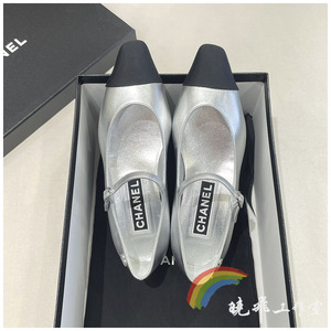 正品chanel香奈儿女鞋 24p新款 银色尖头系带玛丽珍鞋_阿里巴巴找货