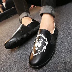 小伙dd鞋子精神社会痘痘猴哥男鞋快手红人同款冬季加绒豆豆鞋子潮