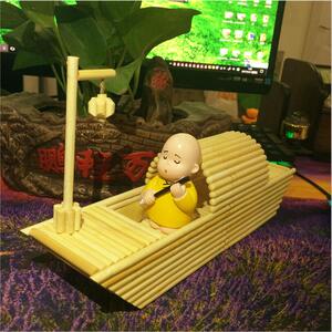 船模型一次性筷子纯手工制作帆船成品创意摆件竹签diy作业0人付款138