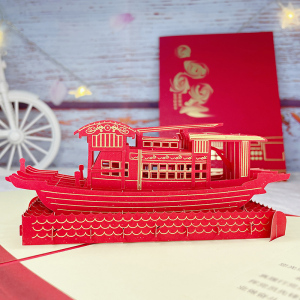 嘉兴南湖红船手工diy模型摆件船模套材木质配件党员拼装爱国摆件