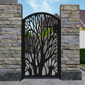 大门高档庭院双开门铝合金艺术大门农家大院门铁大门恒达护栏