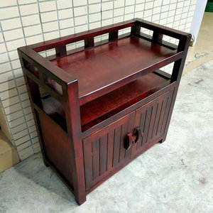 老船木茶水柜餐边柜实木柜子收纳柜储藏柜花架家用小茶叶柜边角柜