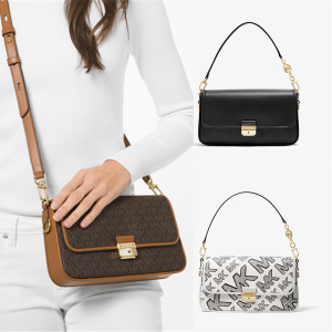 美国代购mk女包腋下小方包新款真皮bradshaw单肩斜挎手提包法棍包