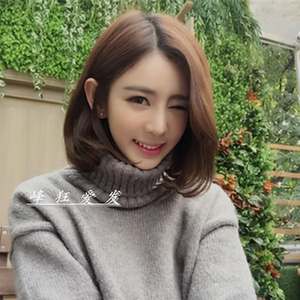 韩版时尚假发女短发中分刘海梨花头bobo头蓬松自然内扣齐肩假发套