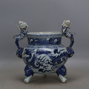 元青花龙纹香炉