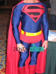 超级英雄 Superman Cosplay服装男 超人衣服紧身衣 莱卡带披风