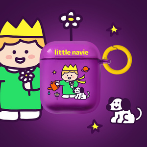 荧光紫色小王子适用airpods pro保护壳卡通苹果1/2/3代蓝牙耳机套