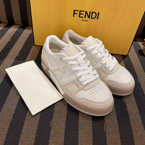 fendi芬迪运动鞋22春夏match系列男女同款小白鞋巴黎萌猫正品代购