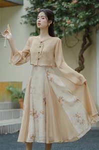 新中式禅意古色古香古韵汉元素日常复古民国风中山装女装连衣裙