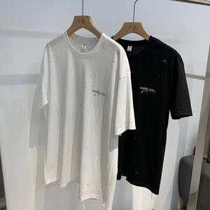 淘女郎demi男装 银色字母短袖男装宽松情侣款