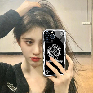 鞠婧祎同款欧美潮牌十字架玻璃高级感适用苹果iphone13手机壳12女款xr
