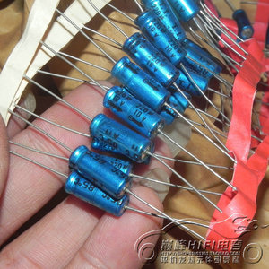 美国水蓝 tecate TI 10V220UF 10v 220uf 卧式 轴向阴极电解电容