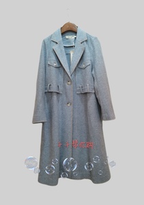 和言女装国内专柜正品代购新款灰色羊毛大衣HL411531