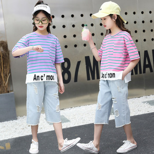 小学生闺蜜套装2022新款12岁女童社会衣服夏款中大童个性两件套15