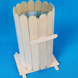 雪糕棒笔筒垃圾桶冰棒棍diy手工制作模型材料儿童创意幼儿园制作