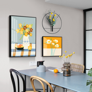 北欧餐厅装饰画墙面挂画饭厅现代简约饭厅餐桌背景墙壁画创意个性