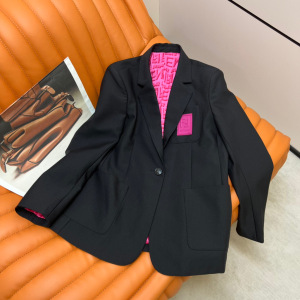 fendi/芬迪22ss早春新款女士西服 skims联名撞色logo印花西装外套