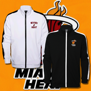 迈阿密热火韦德heat球衣立领拼接运动卫衣训练大码篮球外套开衫男