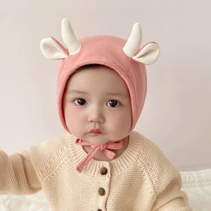 婴儿帽子秋款春季宝宝可爱超萌婴幼儿护耳新生儿初生女宝宝胎帽潮