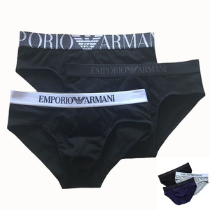 香港代购Armani阿玛尼EA男士纯棉三角裤经典舒适透气锦纶三角内裤