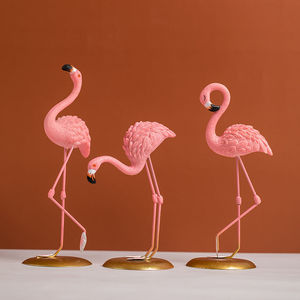 ins北欧火烈鸟小摆件家居创意客厅电视柜新婚房相爱轻奢装饰礼品