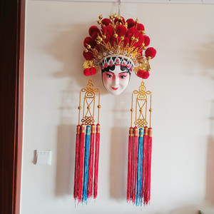 京剧新款花木兰风礼品穆桂英杨贵妃花旦北京女款面具幼儿园装饰