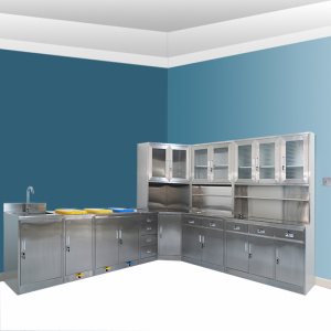 治疗室处置柜医用工作台医疗废物暂存柜不锈钢处置台无菌药品柜子