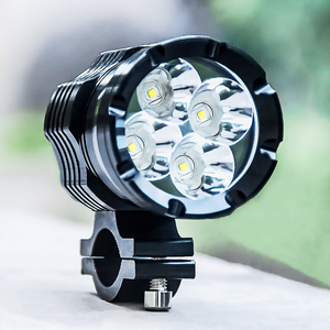 摩托车led大灯电动车鬼火改装激光炮流氓射灯强光爆闪外置12v超亮