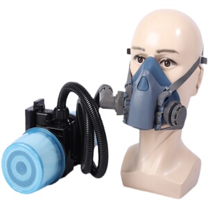 9V康本电动送风防毒面具7502尘毒面罩化工气体喷漆甲醛工业粉尘