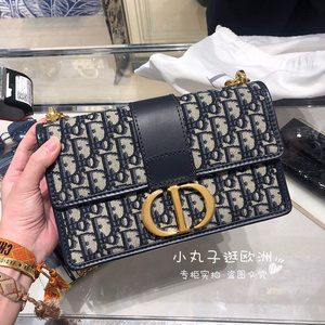dior/迪奥女包montaigne30蒙田包老花刺绣cd锁扣链条包单肩斜挎包