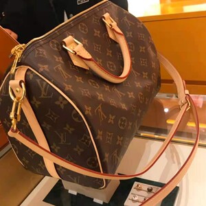 路易威登lv女包speedy 30老花单肩手提波士顿枕头包m41112